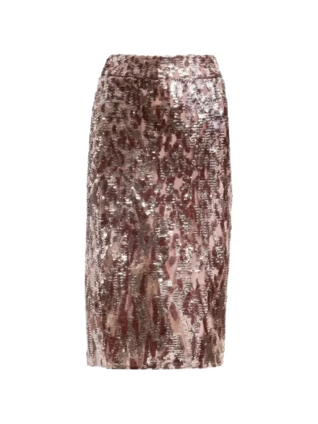 Fustă midi Elie Saab cu paiete maro