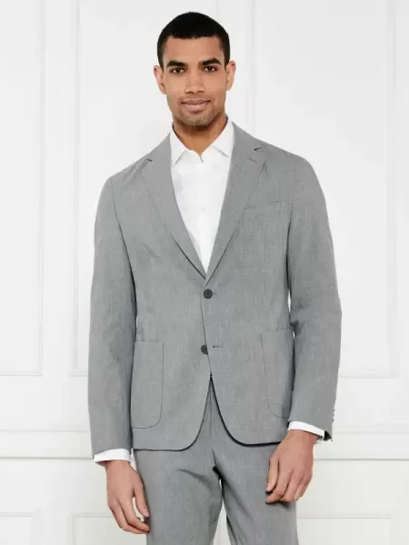 BOSS BLACK Sacou cu adaos de lână negru