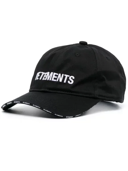 Șapcă Vetements cu broderie negru