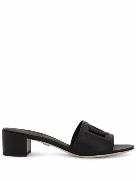 Papuci tip mules Dolce & Gabbana negru