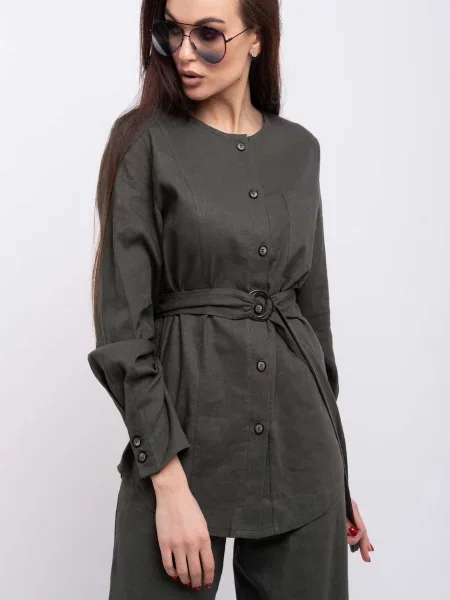 Лляна Блуза RiMari хакі