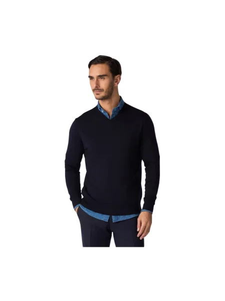 Sweter Brooks Brothers wełniany niebieski