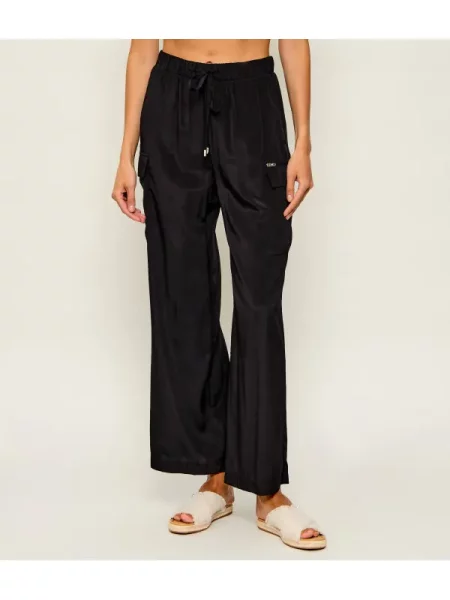 Liu Jo Beachwear Szövet nadrág fekete