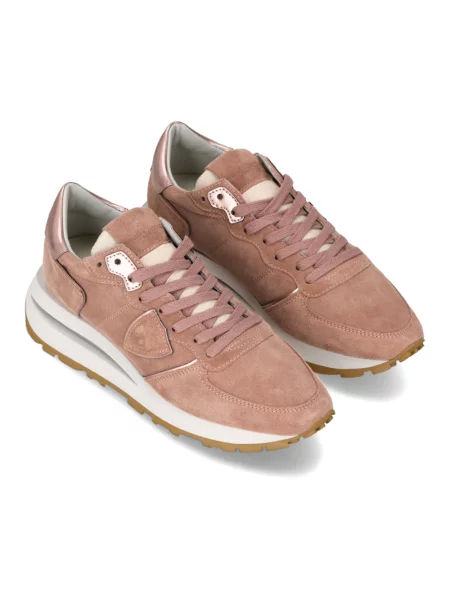 Buty do biegania Philippe Model zamszowe do biegania różowe