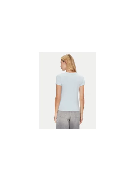 Guess Jeans Marškinėliai Žydra Slim Fit