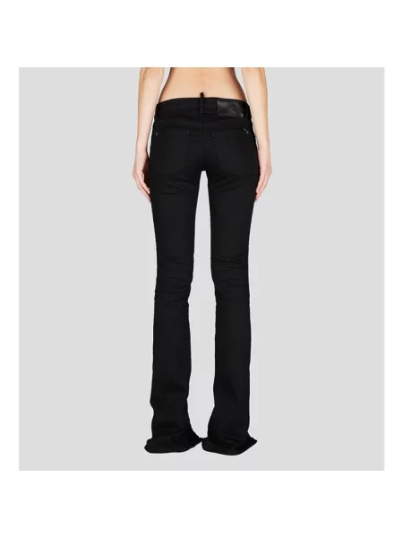Jeansy dzwony Dsquared2 dzwony czarne