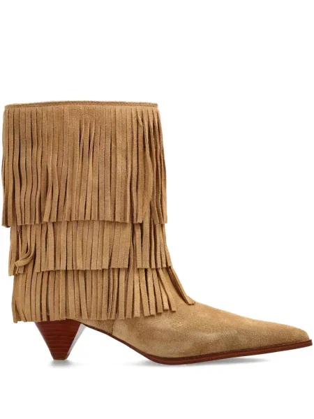 Велурени маратонки Michael Michael Kors с ресни кафяво