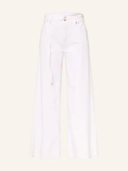Cambio Džíny S Rozšiřujícími Se Nohavicemi Palazzo fresh white bílé