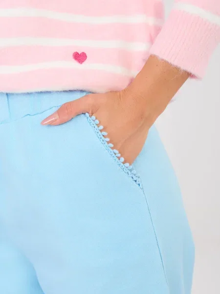 Pantaloni Italy Moda alb