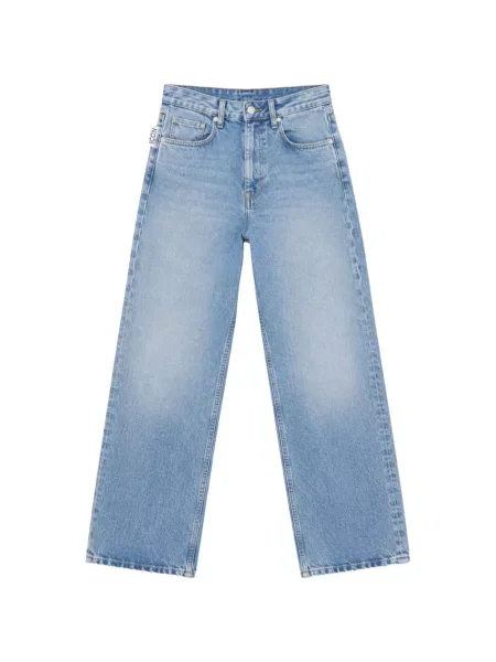 Decupat blugi drepți Icon Denim albastru