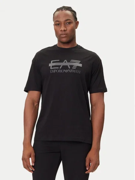 Тениска Ea7 Emporio Armani с принт черно