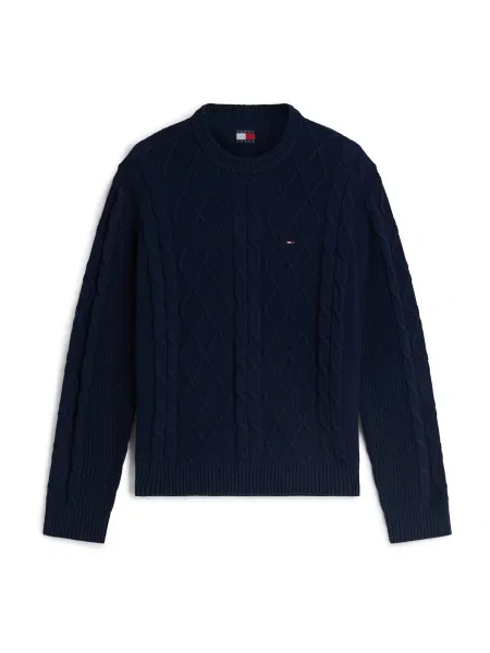 Tommy Jeans Pulover temno modra
