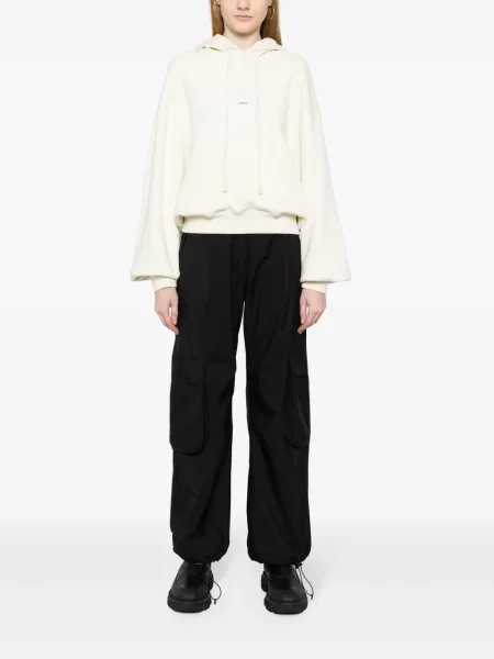 Hanorac cu glugă Off-white de cristal alb