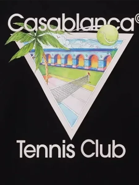 Tricou Casablanca cu imagine tenis negru