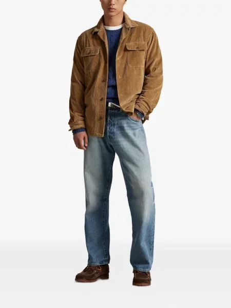 Μικρός κασκέτο Polo Ralph Lauren με χαμηλή μέση υφαίνω διαγωνίως πράσινο