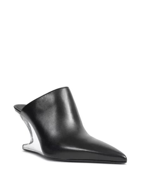 Papuci tip mules Rick Owens din piele negru