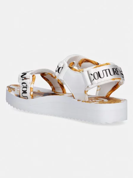 Versace Jeans Couture sandały na platformie białe