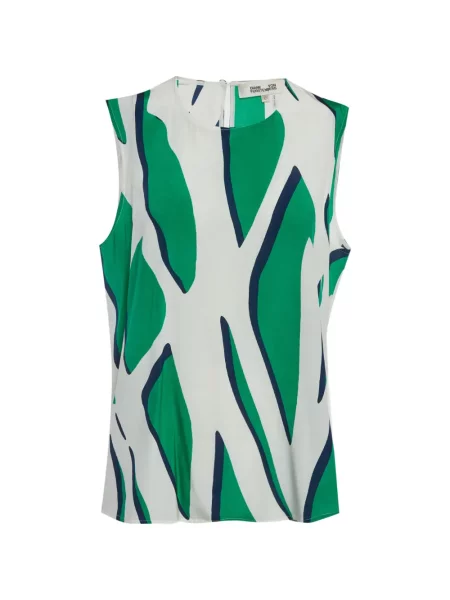 Top Dvf Diane Von Furstenberg fără mâneci alb