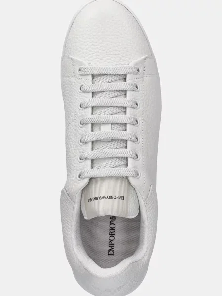 Кожаные кроссовки Emporio Armani белые