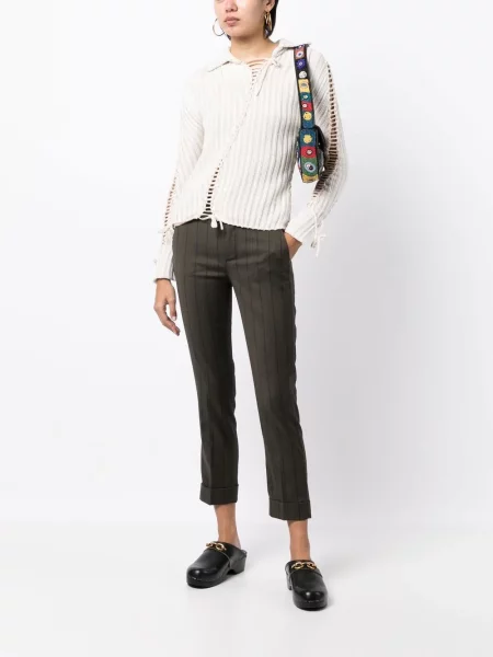 Cropp pantaloni Dondup cu dungi maro