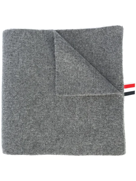 Fular Thom Browne din cașmir cu dungi gri
