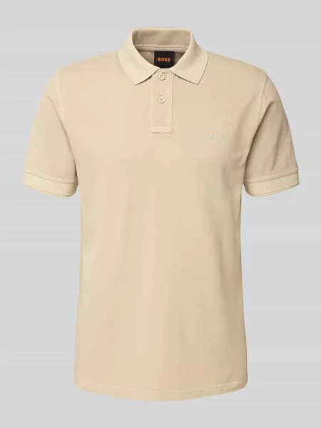 Koszulka polo o kroju regular fit z czystej bawełny model PRIME' Boss Orange beżowa
