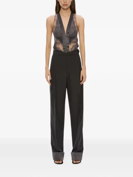 Pantaloni Christopher Esber din satin negru