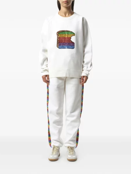 Hanorac Marc Jacobs cu paiete alb
