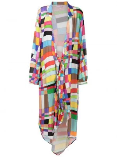 Rochie maxi Amir Slama cu imagine cu imprimeu geometric