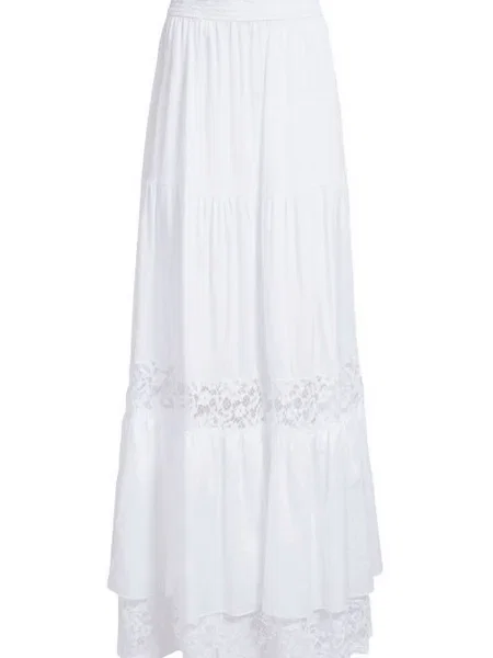 Fusta maxi Guess alb