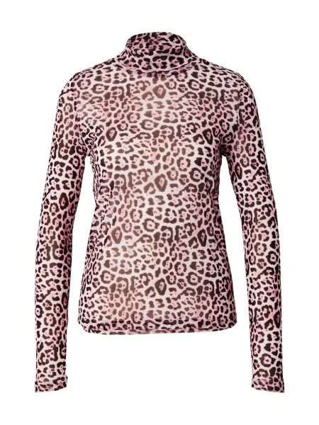 Lollys Laundry Tričko Orie tmavohnedá / ružová biela