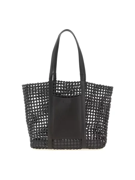 Torebka skórzana Staud skórzana wiązana brązowa