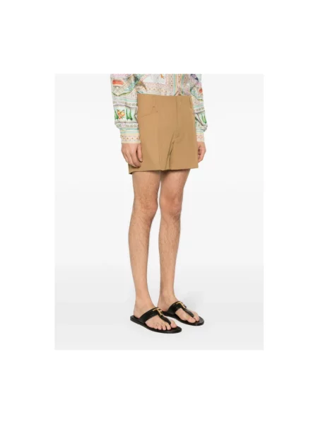 Krótkie szorty Dries Van Noten beżowe