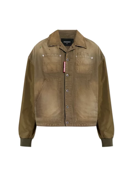Kurtka Carpenter Z Mieszanki Materiałów beige brązowa