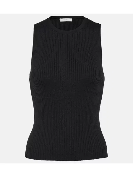Top Vince tricotate negru