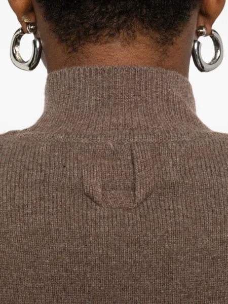Top Jacquemus scurt maro