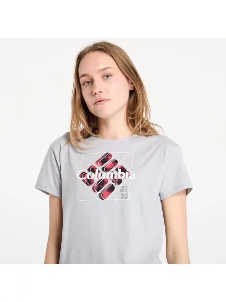 Къс тениска Columbia сиво