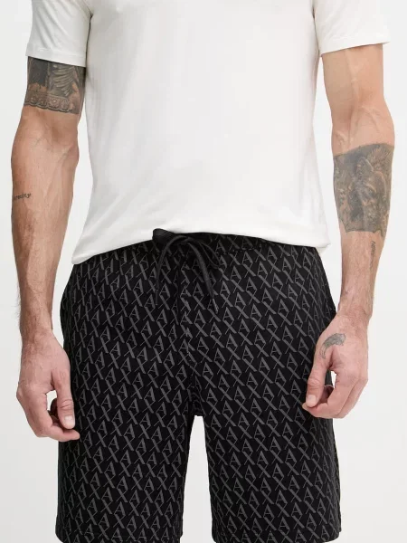 Armani Exchange szorty dresowe czarne