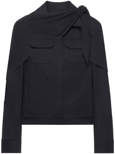 Kurtka jeansowa Courreges drapowana czarna