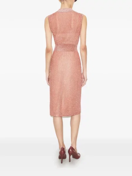 Rochie Tory Burch plasă de costum roz