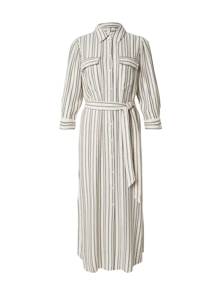 VERO MODA Dolga srajca VMBAYA bež srebrna črna