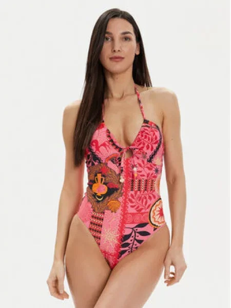 Seafolly Jednodílné plavky Atlantis růžová