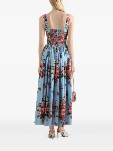 Κοστούμι μάξι φόρεμα μάξι φόρεμα Dolce & Gabbana με σχέδιο μπλε