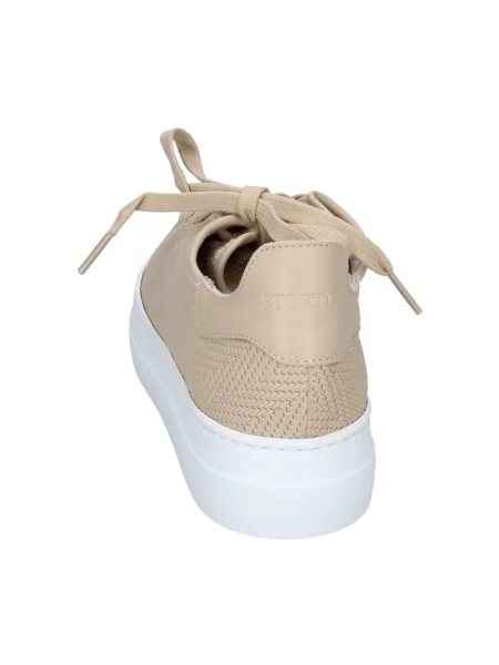 Sneakersy Stokton skórzane beżowe