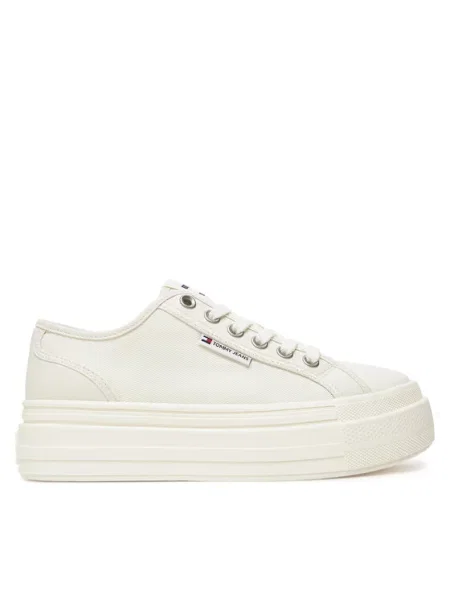Tommy Jeans Laisvalaikio batai Tjw Foxing Flatform Lc balta