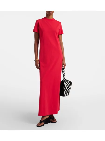 Rochie maxi The Frankie Shop din jerseu roșu