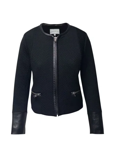 Geanta de piele Sandro negru