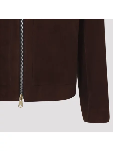 Paul Smith kurtka zamszowa przejściowa brązowy