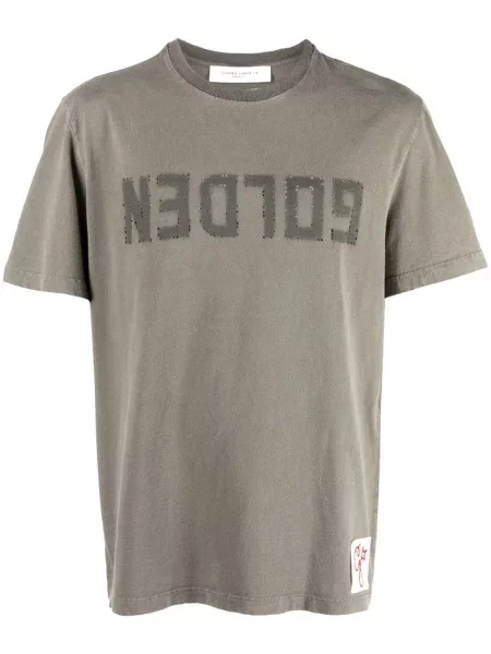 Tricou Golden Goose cu imagine verde