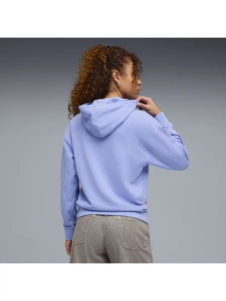 PUMA bluza z kapturem Essentials Script Odzież S fioletowy